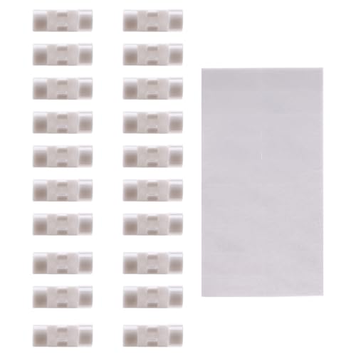 Quystetes 20 Stück/Los Drahtbefestigungsklemmen, Schreibtisch-Draht-Clips, Halterklemmen, Kabel-Clip, Gerät, USB-Kabel-Clips, Halter, Organizer () von Quystetes