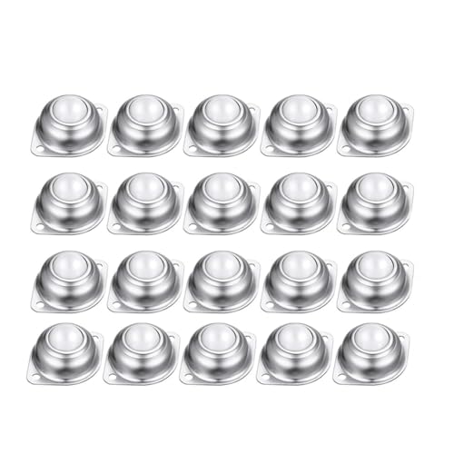 Quystetes 20 Stück 1 Rollenkugellager Nylon Rundkugellager Universalkugelrollen für Förderrollen von Quystetes