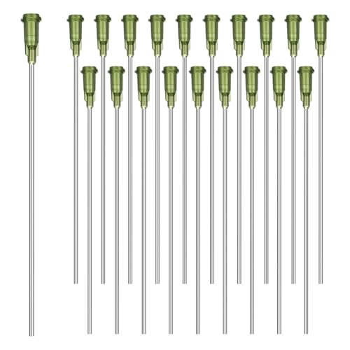 Quystetes 20 Stück 14 g stumpfe Spitze, Nadeln, 10,2 cm, stumpfe Spitze, Dosiernadel für den industriellen Einsatz Quystetes 20 Stück 14 g stumpfe Spitze, Nadeln, 10,2 cm, stumpfe Spitze, Dosiernadel für den industriellen Einsatz von Quystetes