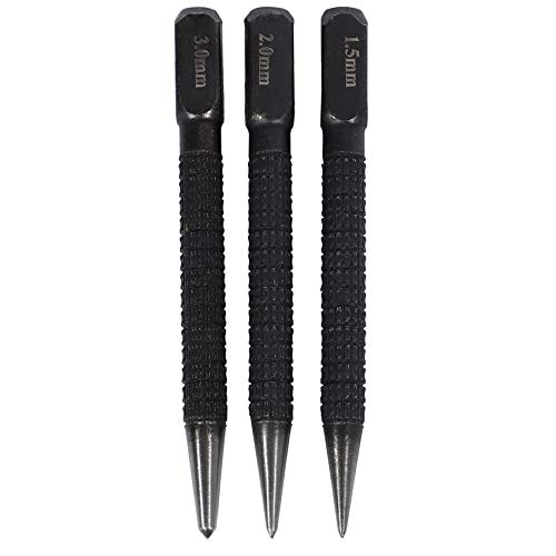 Quystetes 3-teiliges Körner-Set aus Hartstahl, 10 cm, rutschfester Körner für legierten Stahl, Metall, , Markierungsbohrwerkzeug Quystetes 3-teiliges Körner-Set aus Hartstahl, 10 cm, rutschfester Körner für legierten Stahl, Metall, , Markierungsbohrwerkzeug von Quystetes