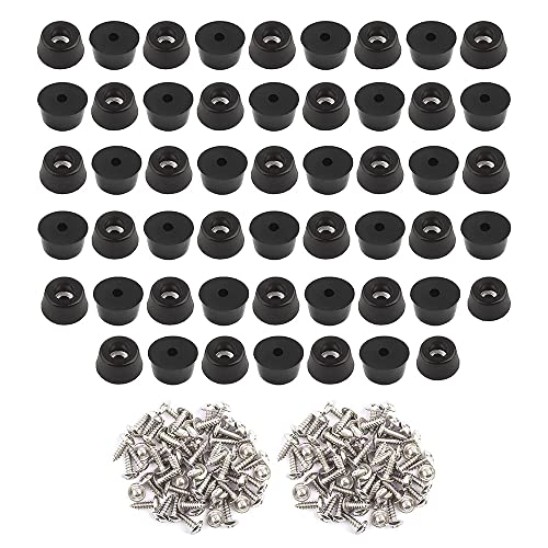 Quystetes 52 Stück Schneidebretter (0,8 x 1,5 cm), kratzfeste Gummi-Schneidebrettfüße für Stühle und andere Möbel von Quystetes