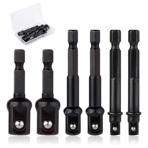 Quystetes 6-teiliges -Steckschlüssel-Adapter-Set, 1/4, 1/2, 3/8 Schlagschrauber-Umwandlungsset, Steckschlüssel-Adapter-Set Quystetes 6-teiliges -Steckschlüssel-Adapter-Set, 1/4, 1/2, 3/8 Schlagschrauber-Umwandlungsset, Steckschlüssel-Adapter-Set von Quystetes