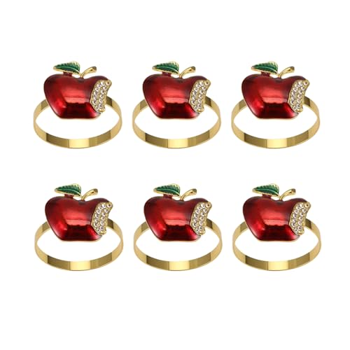 Quystetes 6er Set, Rot Serviettenring für Hochzeit, Abendessen, Bankett, Weihnachten, Geburtstag Quystetes 6er Set, Rot Serviettenring für Hochzeit, Abendessen, Bankett, Weihnachten, Geburtstag von Quystetes