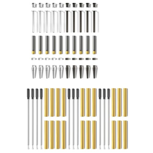Quystetes Drehmaschinen-Accessoires-Stift-Kits für Woodturning 10pack Premium Titanium-Slimline Rollerball Drehversorgung Twist Set Set Quystetes Drehmaschinen-Accessoires-Stift-Kits für Woodturning 10pack Premium Titanium-Slimline Rollerball Drehversorgung Twist Set Set von Quystetes
