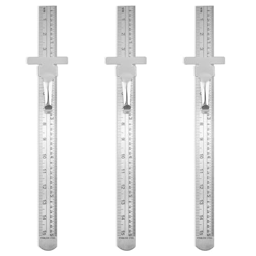 Quystetes Edelstahl-Lineal, 15 cm, metrisches Metall-Lineal, Maschinisten-Präzisions-Millimeter-Lineal, Messwerkzeuge Quystetes Edelstahl-Lineal, 15 cm, metrisches Metall-Lineal, Maschinisten-Präzisions-Millimeter-Lineal, Messwerkzeuge von Quystetes