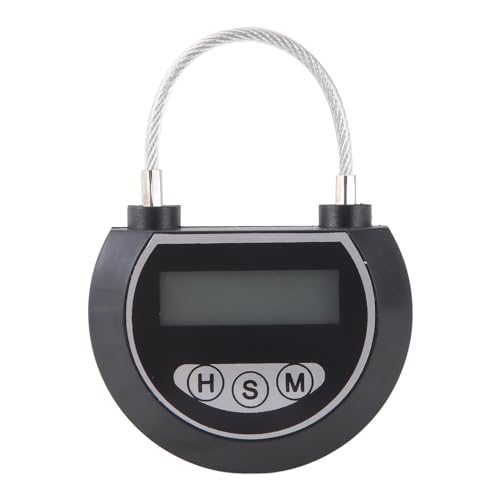 Quystetes Elektronisches Zeitschloss, Timer, Schloss, Behälter, multifunktional, Zeitverriegelung, Mülleimer für Spielzeug, Schwarz von Quystetes