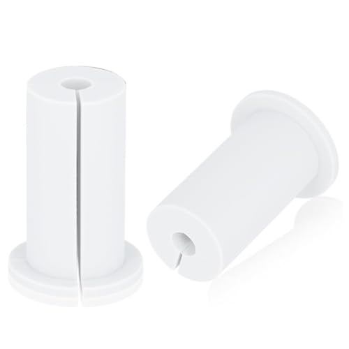 Quystetes Kabelführungs-Set für Kabeldurchführungsbuchsen für 2,5 cm Wandloch, Ethernet-Kabel-Wandtülle, Kieselgel, Weiß, 2 Stück Quystetes Kabelführungs-Set für Kabeldurchführungsbuchsen für 2,5 cm Wandloch, Ethernet-Kabel-Wandtülle, Kieselgel, Weiß, 2 Stück von Quystetes