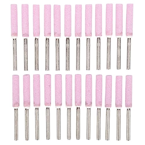 Quystetes Kettensägen-Schärfer, Schleifsteine, Polier-Schleifwerkzeug für Kettensägenschärfer, 3 x 4,8 mm, 24 Stück von Quystetes