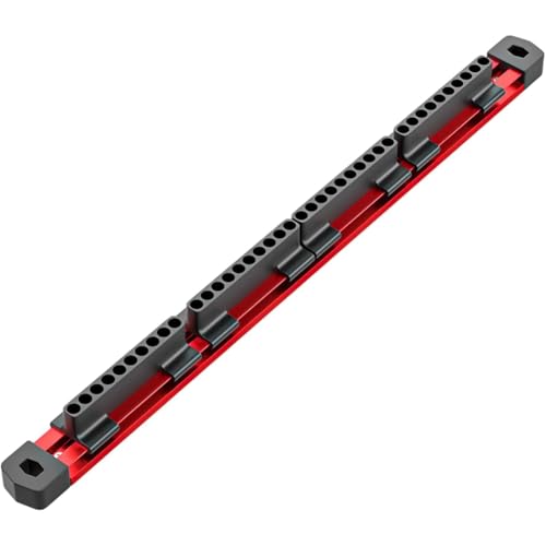 Quystetes Magnetische Basis für Bohrer-Bits-Lagerung, 1/4 "Sechskant-Bit-Organizer mit 40-Loch-Slidsable Screwdriver Bit Rail Halter von Quystetes