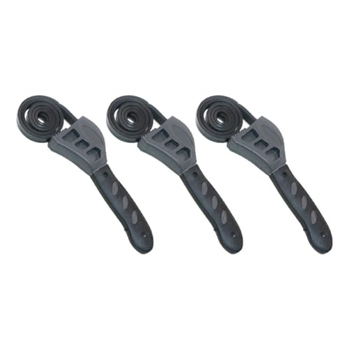 Quystetes Multifunktionaler Gurtschlüssel, Flaschenöffner, Auto-Reparaturfilter, Doppelzweckschlüssel, Schwarz, 3 Stück von Quystetes