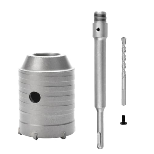 Quystetes SDS Plus Hammerbohrer, Wandlochsäge, Bohrer-Set, Schneidewerkzeuge mit rundem Schaft, Beton, Zement, , Lochöffner, 55 mm Quystetes SDS Plus Hammerbohrer, Wandlochsäge, Bohrer-Set, Schneidewerkzeuge mit rundem Schaft, Beton, Zement, , Lochöffner, 55 mm von Quystetes