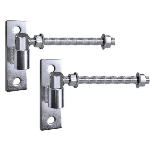Quystetes -Scharniere für Robuste Holzzäune, J-Bolzen-Scharnier für Holzzäune, Geschweißtes Stahlscharnier für Farmtore, 6, 2er-Pack von Quystetes