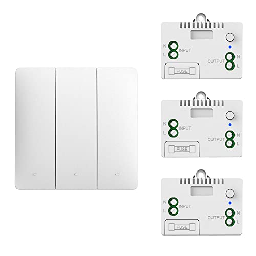Quystetes Self-Pow Wandleuchte Drahtloser Schalter Selbstbetriebene Fernbedienung Keine Batterie Kein Draht IP54 Wasserdichter Innenschalter von Quystetes