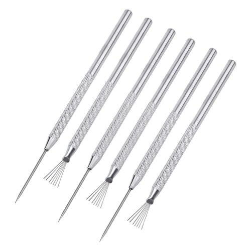 Quystetes Tonwerkzeuge, 6 Stück, Modellierwerkzeug, Keramik-Detail-Werkzeuge, Drahtstruktur-Werkzeuge, Tonschnitzerei-Modellierset Quystetes Tonwerkzeuge, 6 Stück, Modellierwerkzeug, Keramik-Detail-Werkzeuge, Drahtstruktur-Werkzeuge, Tonschnitzerei-Modellierset von Quystetes