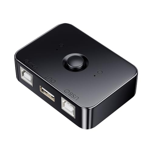 Quystetes USB Drucker Sharer Gerät 2 Ports USB2.0 Selector Printer Sharing Peripherie für Drucker USB Splitter Sharing Drucker von Quystetes