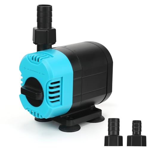Wasserpumpe Tauchpumpe 32W 2000 L/H - Aquarium Pumpe Klein Teichpumpe Springbrunnenpumpe - Brunnenpumpe mit Verstellbarem Schalter für Gärten, Aquarium, Teich, Brunnen von Qwakay