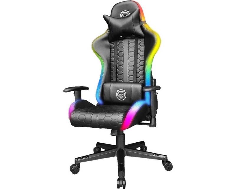 Qware Gaming Gaming-Stuhl Gaming Chair Pollux RGB – Stuhl mit LED Beleuchtung & Fernbedienung Qware Gaming Gaming-Stuhl Gaming Chair Pollux RGB – Stuhl mit LED Beleuchtung & Fernbedienung von Qware Gaming