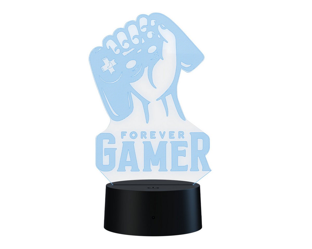 Qware Gaming LED Dekolicht 3D LED Lampe – RGB Tischlampe mit Farbwechsel und Fernbedienung von Qware Gaming