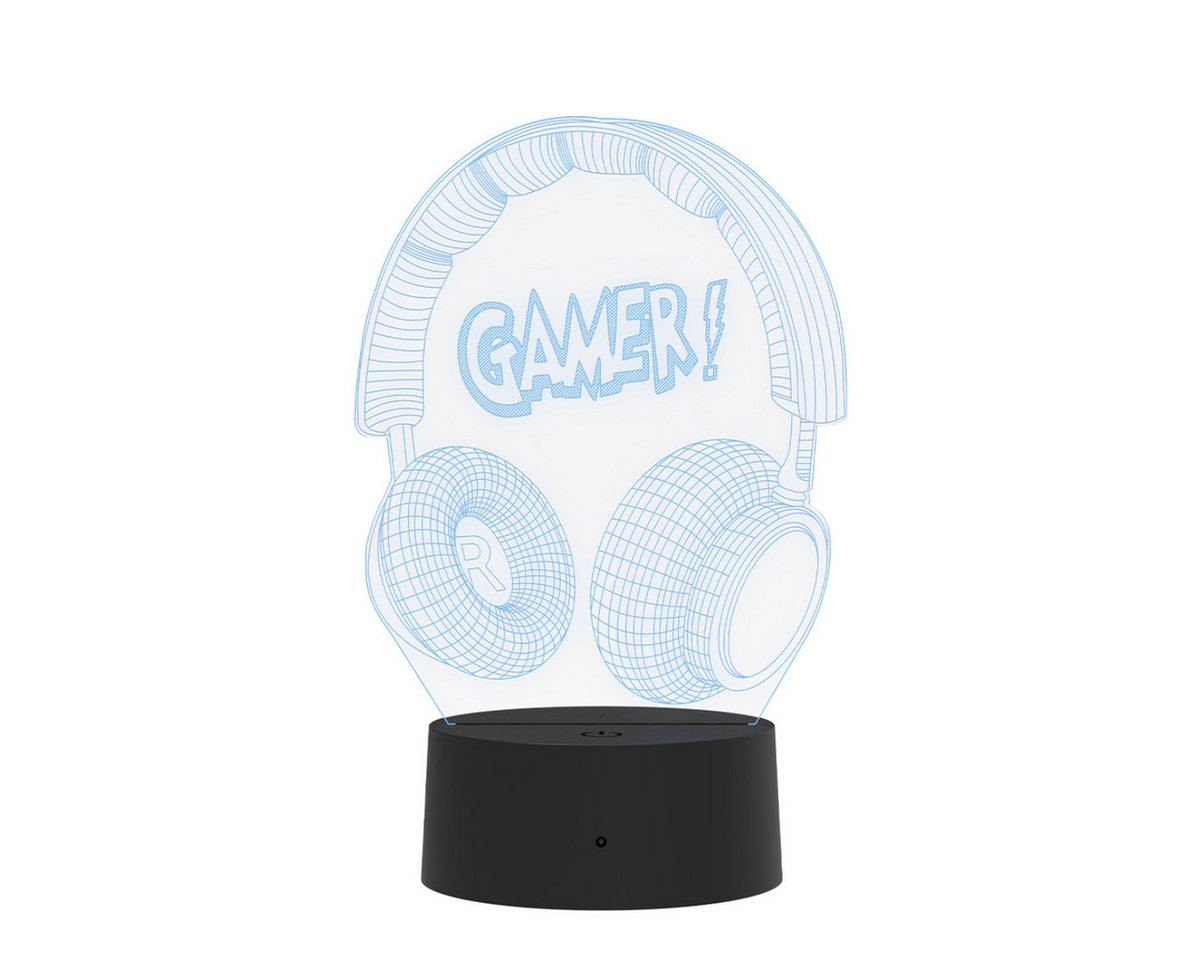 Qware Gaming LED Dekolicht 3D LED Lampe – RGB Tischlampe mit Farbwechsel und Fernbedienung von Qware Gaming