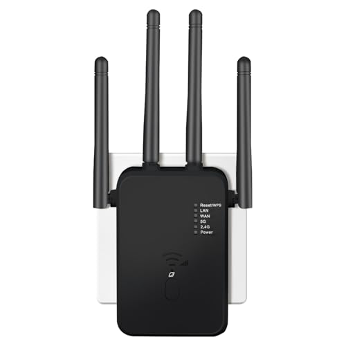 2025 Neuestes WLAN Verstärker,WLAN Repeater 300 Mbit/s,hohe Leistung mit 4 Antennen,mit Repeater/AP-Modus,Verstärker mit Ethernet-Anschluss Signalverstärkung für alle Route von Qwdqwd
