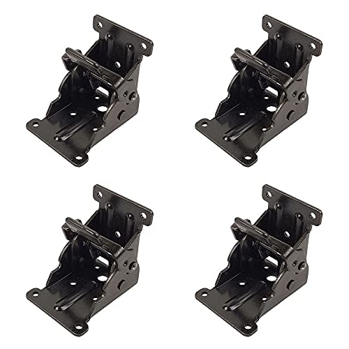 4 Stück Klapptisch Hardware, Klappscharnier, Selbstverriegelung Verlängerung Faltbare Scharniere, Tisch klappscharnier 90 Grad, KlappRegalhalterung für Werkbank, Schreibtisch, Wandrega von Deautie