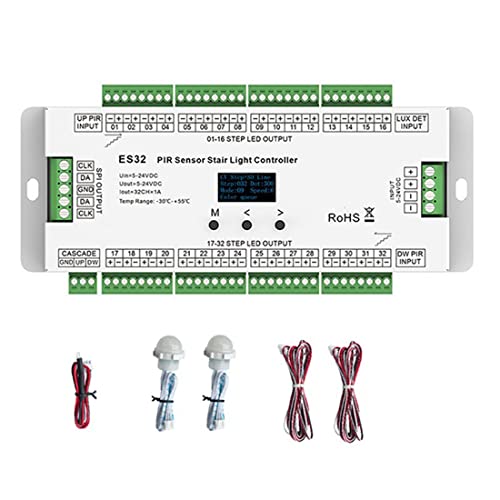 Qwertfeet 32CH ES32 PIR Sensor Treppenlichtregler Menschlicher Körper Infrarot Induktiver Schalter Treppenlampensteuerung für einzelne Farbe Qwertfeet 32CH ES32 PIR Sensor Treppenlichtregler Menschlicher Körper Infrarot Induktiver Schalter Treppenlampensteuerung für einzelne Farbe von Qwertfeet
