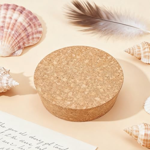 Qwrqwr 2 Stück Korkstopfen Bambusdeckel 90~110mm Große Konische Korken 2cm Dick für Glasflaschen, Kaffeetassen, Gläser, Joghurtgläsern, DIY Dekor (Korkstopfer 10cm) von Qwrqwr