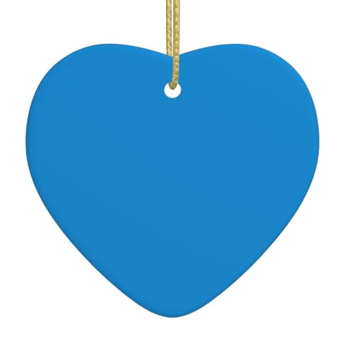 QWVBN Einfarbiger blauer bedruckter Keramik-Herzanhänger, hängende Ornamente, geeignet als Geschenk für Freunde und Familie QWVBN Einfarbiger blauer bedruckter Keramik-Herzanhänger, hängende Ornamente, geeignet als Geschenk für Freunde und Familie von Qwvbn