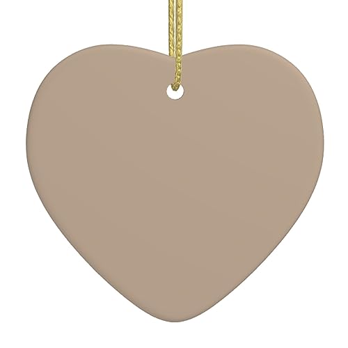 QWVBN Einfarbiger hellbrauner Keramik-Herzanhänger, hängende Ornamente, geeignet als Geschenk für Freunde und Familie QWVBN Einfarbiger hellbrauner Keramik-Herzanhänger, hängende Ornamente, geeignet als Geschenk für Freunde und Familie von Qwvbn
