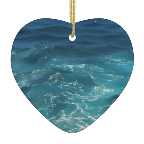 QWVBN The Deep Ocean Printed Christmas Ceramic Heart Pendant Hanging Ornament, Suitable for Gifts for Friends and Family QWVBN The Deep Ocean Printed Christmas Ceramic Heart Pendant Hanging Ornament, Suitable for Gifts for Friends and Family von Qwvbn