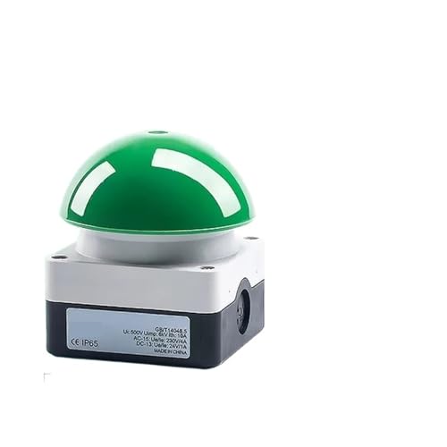 1/5/10 Pcs IP67 Wasserdicht Pedal Schalter AC/DC 1NO + 1NC Notfall Stop Selbst Reset Griff Fuß Push Pilz(Green Self-Reset,5 PCS_1NO) von Qxbeek