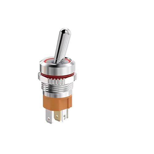 16MM 15A 250V Power Hohe Strom Metall Kippschalter Push Button 2/3 Positionen 1NO1NC Mit LED(C,2 POSITION_NO CONNECT_5-24V) von Qxbeek