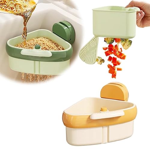 Saugnapf Spüle Eckregal Mehrzweck-Küchen-Abtropfgestell Presse Eckspüle Siebkorb Abnehmbarer Saugnapf Spülen Abflusssieb Korb für Küche Dreieck Lagerregale mit Abflussloch Saugnapf Spüle Eckregal Mehrzweck-Küchen-Abtropfgestell Presse Eckspüle Siebkorb Abnehmbarer Saugnapf Spülen Abflusssieb Korb für Küche Dreieck Lagerregale mit Abflussloch von Qxiao