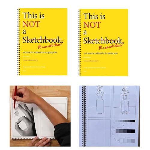 This is Not a Sketchbook It's an Art Class 1/2 Pieces Spiral-Bound Interactive Workbook Easy Step Practices Drawing Book with Lined Blank Pages for Kids Adults Drawing Book Art Supplies Essentials This is Not a Sketchbook It's an Art Class 1/2 Pieces Spiral-Bound Interactive Workbook Easy Step Practices Drawing Book with Lined Blank Pages for Kids Adults Drawing Book Art Supplies Essentials von Qxiao
