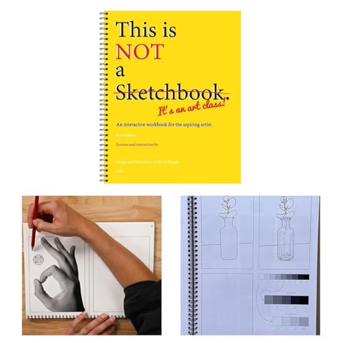 This is Not a Sketchbook It's an Art Class 1/2 Pieces Spiral-Bound Interactive Workbook Easy Step Practices Drawing Book with Lined Blank Pages for Kids Adults Drawing Book Art Supplies Essentials This is Not a Sketchbook It's an Art Class 1/2 Pieces Spiral-Bound Interactive Workbook Easy Step Practices Drawing Book with Lined Blank Pages for Kids Adults Drawing Book Art Supplies Essentials von Qxiao