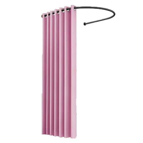 Prüfraum U-förmige Umkleidekabine tragbares Ankleidezimmer einfache mit Vorhängen Compatible with mehr Privatsphäre geeignet with Bekleidungsgeschäfte Umkleidezimmer(Pink A,100 * 95cm) von Qxmiguel