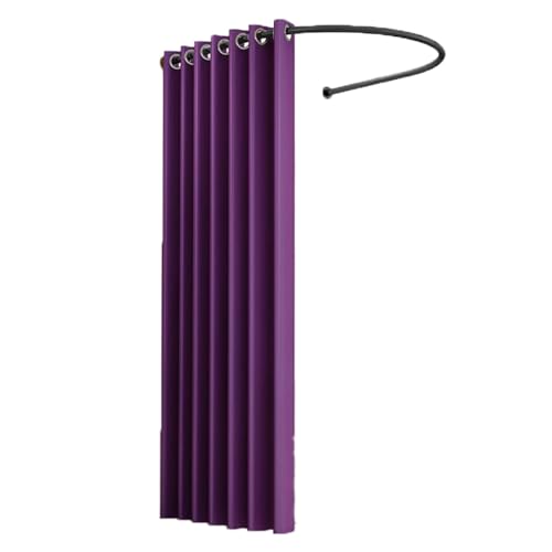 Prüfraum U-förmige Umkleidekabine tragbares Ankleidezimmer einfache mit Vorhängen Compatible with mehr Privatsphäre geeignet with Bekleidungsgeschäfte Umkleidezimmer(Purple,85 * 80cm) von Qxmiguel