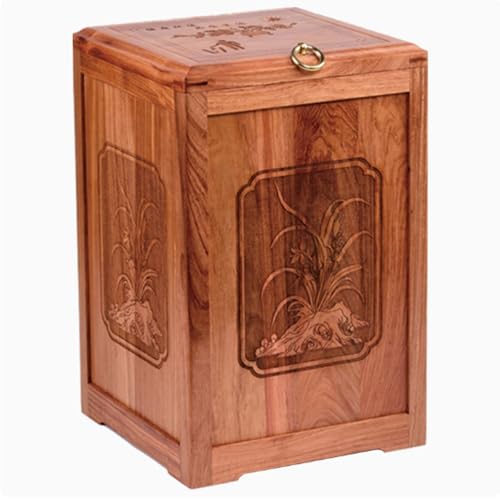 Qxmiguel Küchenmülleimer Bathroom Trash Can with Lid Rosewood Rustic Retro Garbage Bin Waste Basket for Kitchen Office Bedroom Decoration mülleimer Qxmiguel Küchenmülleimer Bathroom Trash Can with Lid Rosewood Rustic Retro Garbage Bin Waste Basket for Kitchen Office Bedroom Decoration mülleimer von Qxmiguel