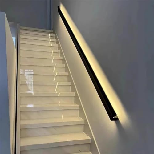 Qxmiguel LED-Treppenhandläufe, Treppengeländer-Set mit LED-Beleuchtung, Aluminium-Lumineszenz-Treppenhandlauf for Treppen, Flure(Body Sensing) von Qxmiguel