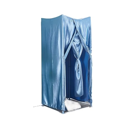 Qxmiguel Prüfraum Einfache zusammenklappbare Umkleidekabine Ankleidezimmer Compatible with den Boden eines Bekleidungsgeschäfts Sichtschutz einfach zu montieren Umkleidezimmer(Bleu,0.8 * 0.8 * 2m) von Qxmiguel