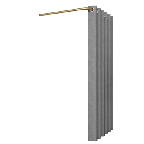 Qxmiguel Prüfraum L-förmige Stangen-Umkleidekabine temporäre einfache Umkleidekabine Sichtschutz Compatible with Bekleidungsgeschäfte Einkaufszentren Umkleidezimmer(Dark Gray,80cm) von Qxmiguel
