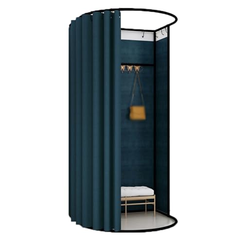 Qxmiguel Prüfraum Mobile Umkleidekabine, abnehmbare tragbare Ankleidekabine, Sichtschutz, Umkleidekabine Compatible with das Home-Office-Einkaufszentrum Umkleidezimmer(Blue-Green,85 * 80cm) von Qxmiguel