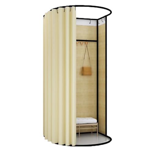 Qxmiguel Prüfraum Mobile Umkleidekabine, abnehmbare tragbare Ankleidekabine, Sichtschutz, Umkleidekabine Compatible with das Home-Office-Einkaufszentrum Umkleidezimmer(Ivory,85 * 80cm) von Qxmiguel