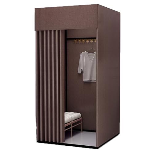 Qxmiguel Prüfraum Shopping Mobile Umkleidekabine Tragbarer Boden-Umkleideraum Bekleidungsgeschäft Umkleidekabine Einfach zu montieren Sichtschutz Umkleidezimmer(CAF�,L) von Qxmiguel