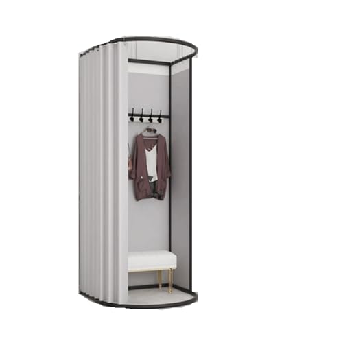 Qxmiguel Prüfraum U-förmige Umkleidekabine, tragbar, temporär, mobil, Sichtschutz, Ankleidezimmer for Bekleidungsgeschäfte, Faltbare Umkleidekabine Umkleidezimmer(Grey,100 * 95 * 200cm) von Qxmiguel