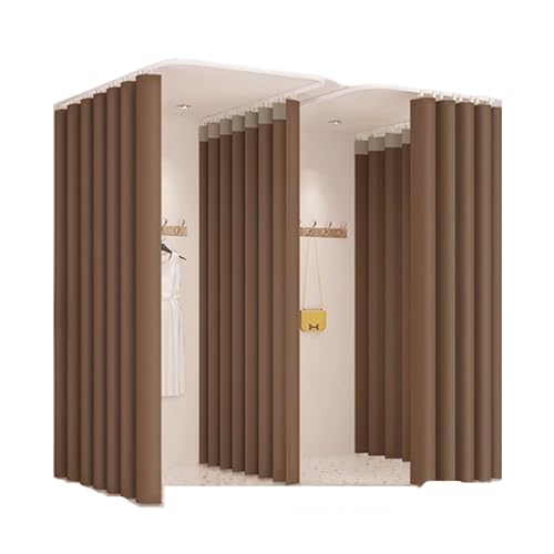 Qxmiguel Prüfraum U-förmiger Ankleideraum, Bekleidungsgeschäft, Gleitschienen-Trennwand, Umkleidekabine, Ecke, gebogener Ankleidevorhang, Umkleidekabine Umkleidezimmer(CAF�,2.*2.7m) von Qxmiguel