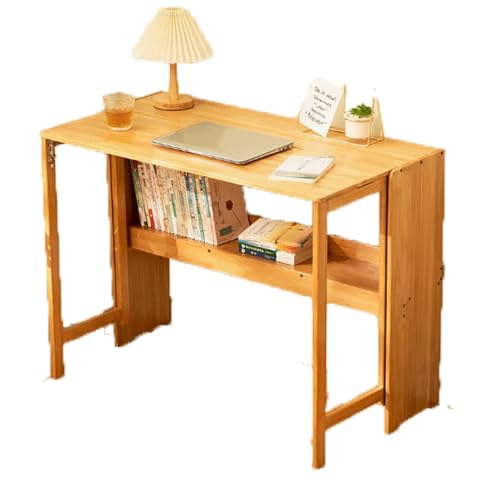 Qxmiguel Tabelle Faltbare große Desktop -Studie Tisch Home Computer Tabelle Schreibtisch Büro Schreibtisch Höhe 35 cm (braun) von Qxmiguel