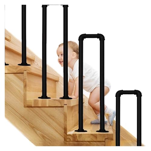 Qxmiguel Treppengeländer for den Innenbereich, U-förmiges Geländer, seitlich montierter Handlauf, Treppenhandlauf for Villen, Balkone, Flure, Wohnungen, Außenbereich, 1 Stück(85m) von Qxmiguel