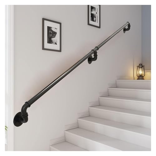 Qxmiguel Treppenhandläufe rutschfeste Wand-Treppenhandläufe for den Innenbereich Sicherheitsgeländer for ältere Menschen und Kinder mit Halterungen(400cm) von Qxmiguel