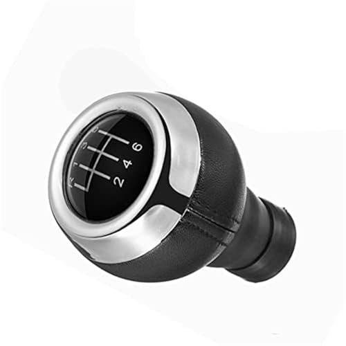 Qxryzp 5/6-Gang-Auto-Schaltknauf, for, for R55 R56 R57 R58 R59 R60 R61 F54 F55 F56 F57 Hebelschaltknaufkopf, schwarzes Gehäuse Schaltknauf(BLACK 6 Speed) von Qxryzp